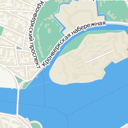 Английская набережная на карте Санкт-Петербурга