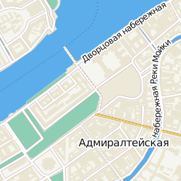 Университетская набережная на карте Санкт-Петербурга