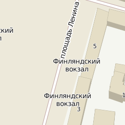 Схема расположения станции Финляндский вокзал Санкт-Петербург на карте: